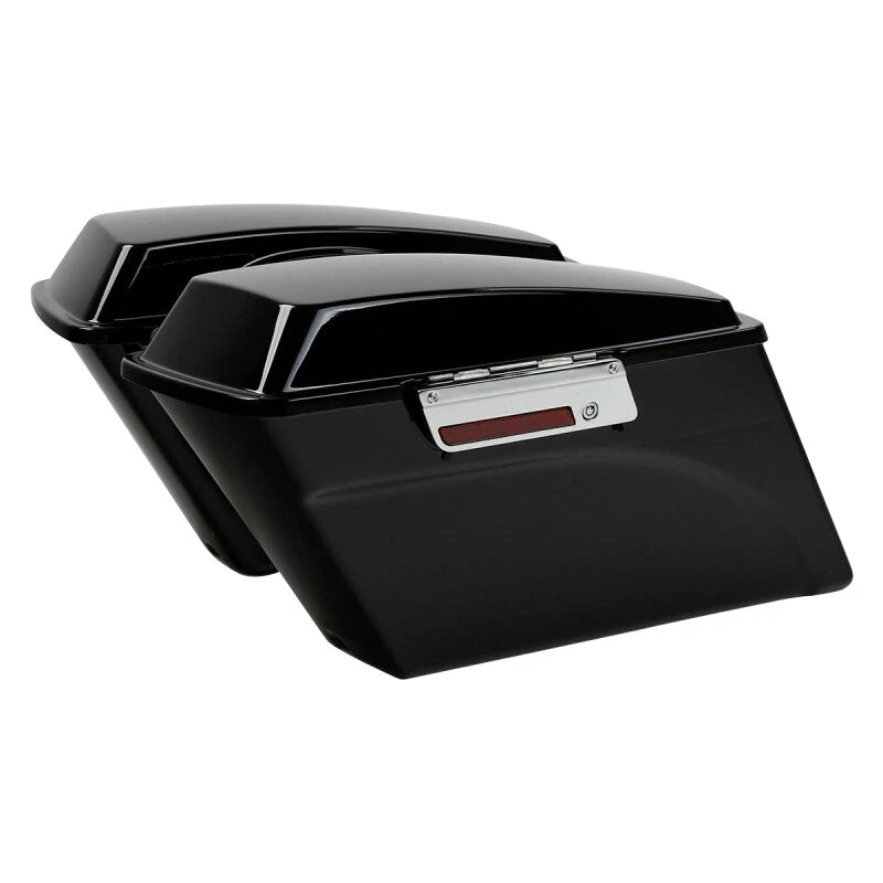 Saddle Bags & Chrome Conversion Brackets for Harley Softail