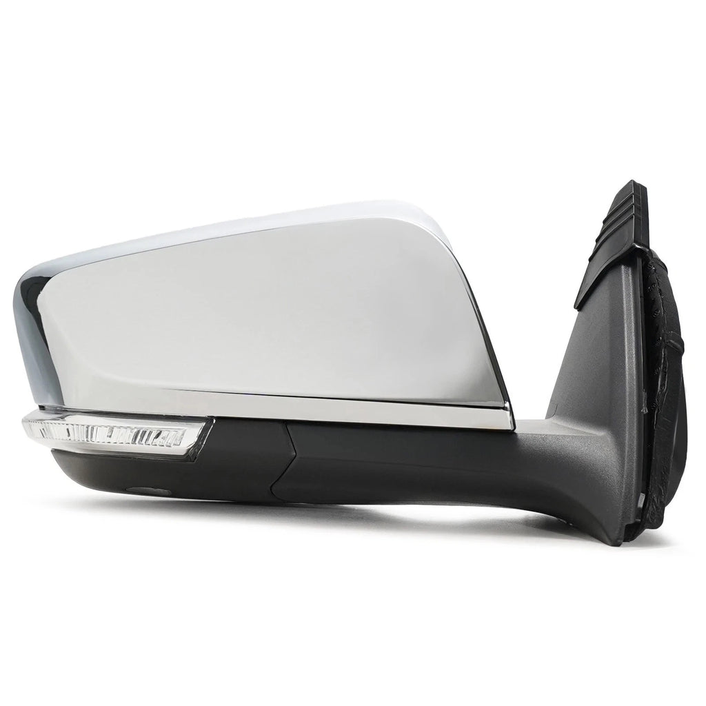 Right Side Mirror for Chevy Impala (2014–2020) w/Turn Signal, Memory, Chrome, 12 Pins