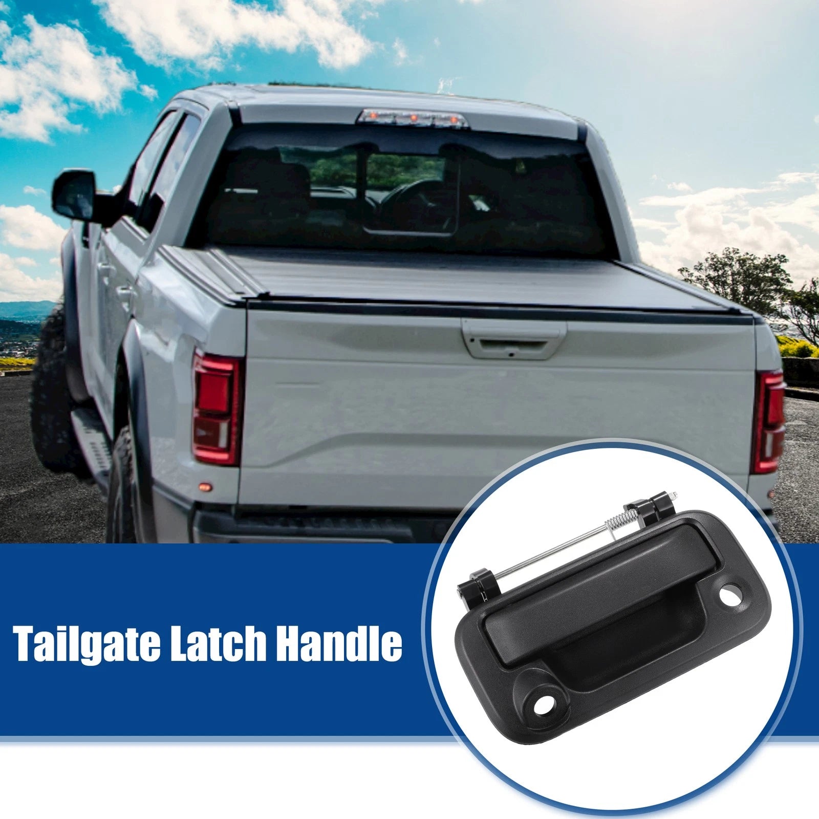 Tailgate Handle Rear Door Liftgate Latch for Ford F-250 F-350 (2008–2012) Black