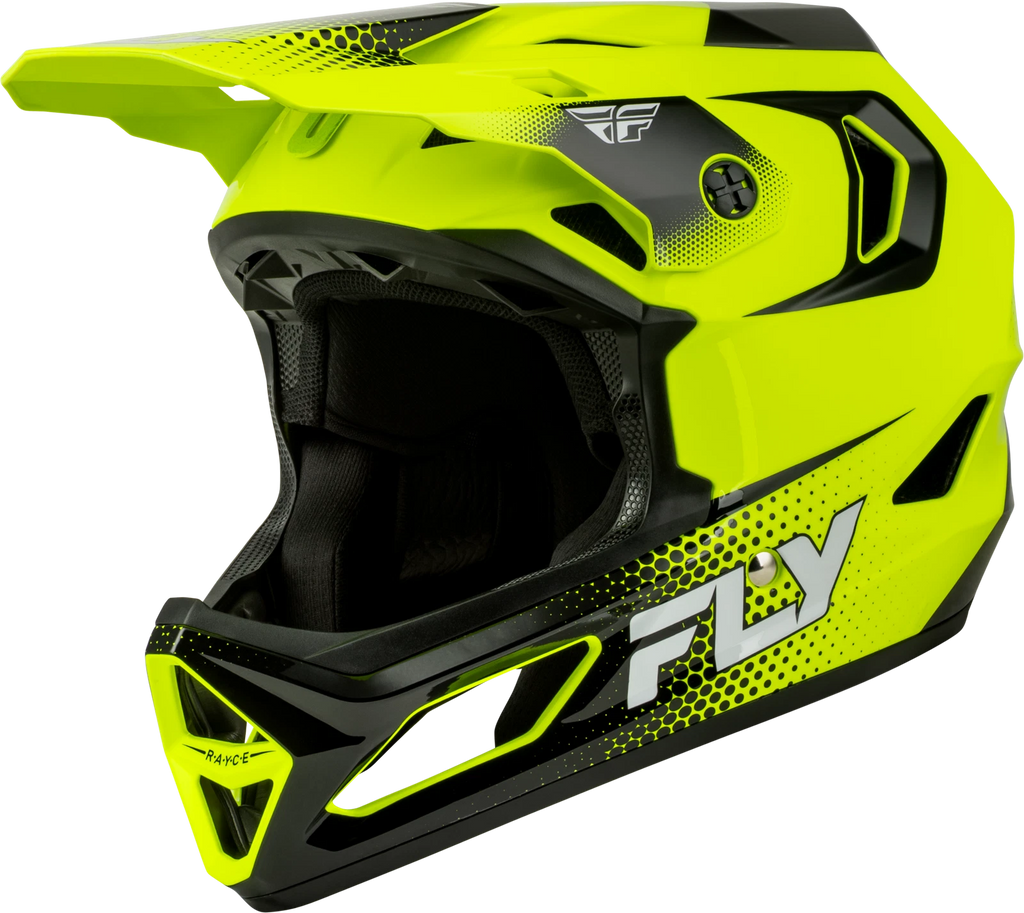FLY RACING Rayce Sonar Helmet for Bicycle (X-Large, Hi-Vis/Black/White)