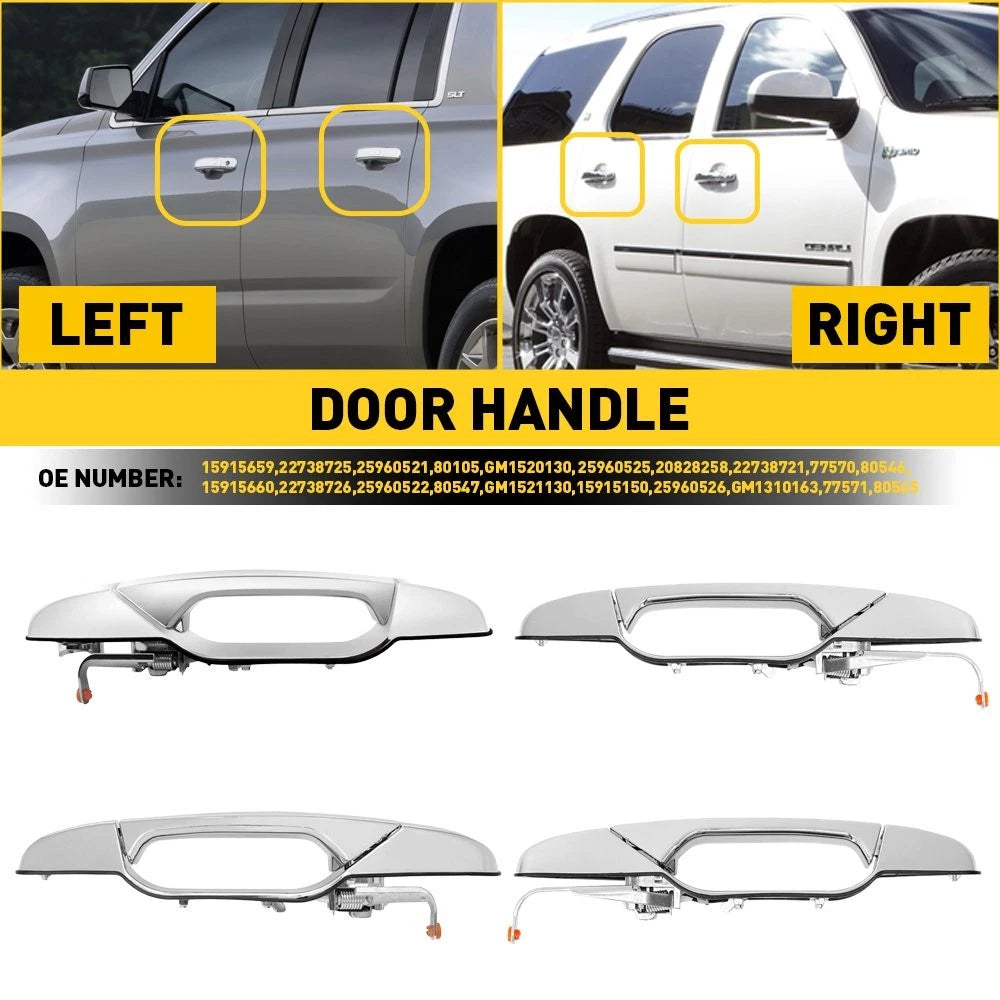 Rear Passenger Right Exterior Door Handle for Silverado, Cadillac, Yukon, Sierra