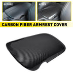 Carbon Fiber Armrest Box Cover Trim for Ford Mustang (2015–2024)