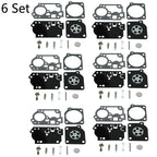 6x Carburetor Kit Repair Parts for Zama RB-156 C1U-W43 C1U-W45 (Poulan BVM210VS)