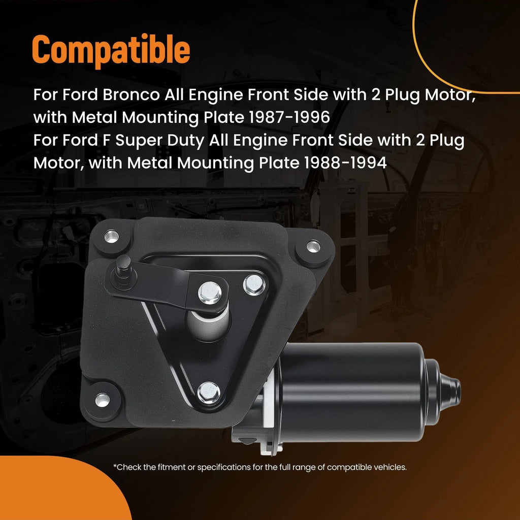 Front Windshield Wiper Motor for Ford F-Series/Bronco (1987–1996) E7TZ17508A