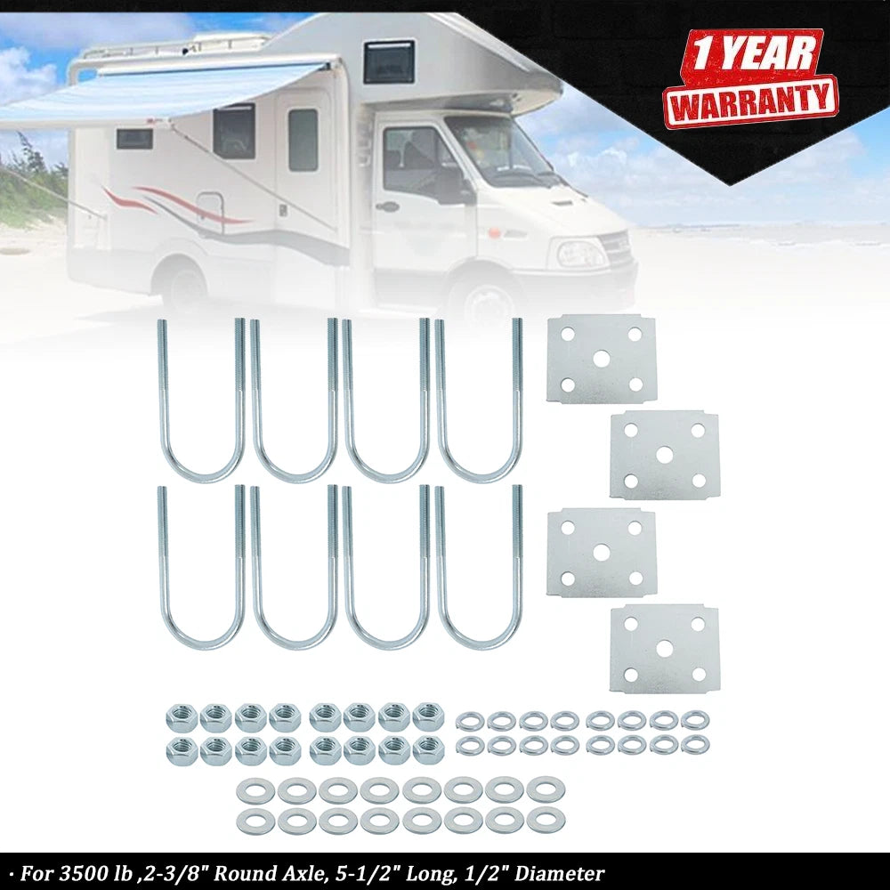 2X Trailer U Bolt Kit for 3500 lb (Year Range)