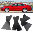 6 x Black Door Window Trim Covers for Chevrolet Impala (2006-2020)