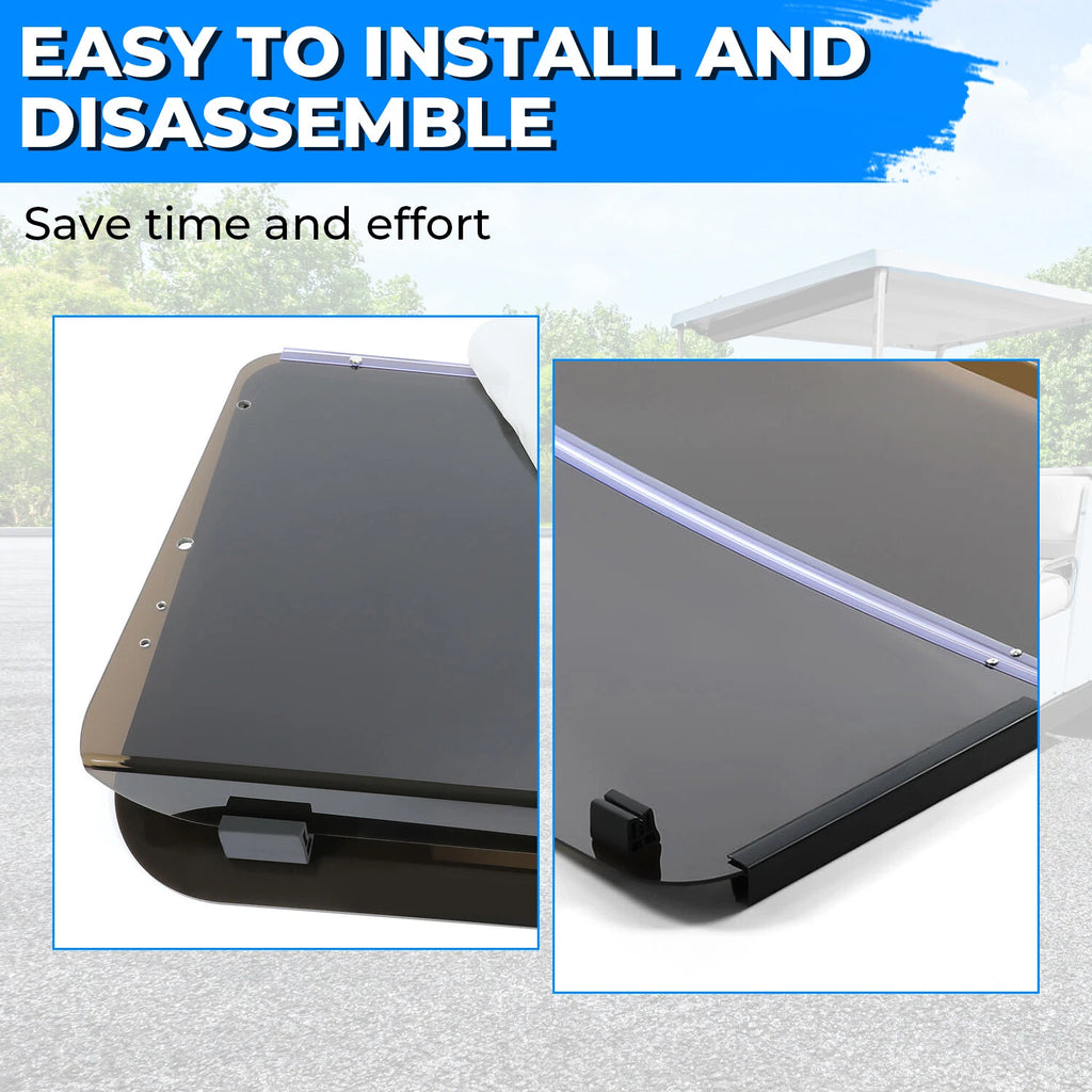 Tinted Fold Down Windshield for Yamaha G2 G9 (1985–1995)