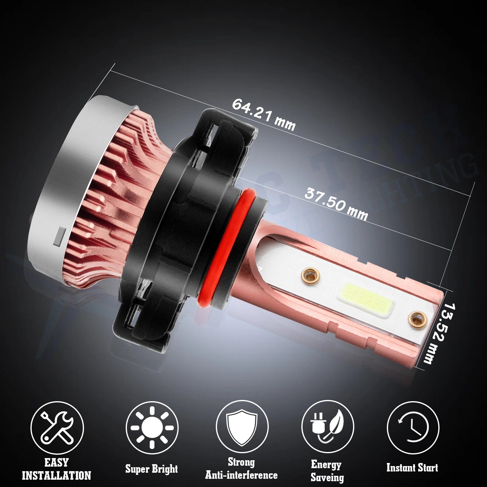 2x 8000K Ice Blue LED Front Fog Bulb for H16 (2011-2015)