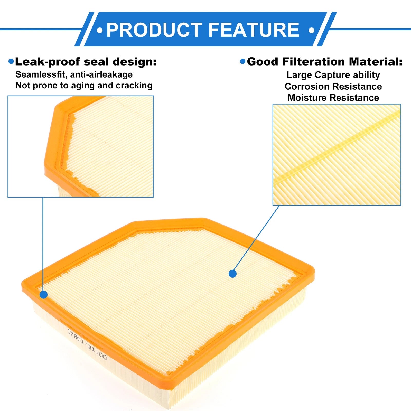 Car Engine Air Filter No. 1780131100 for Lexus GS200t (2017–2019)