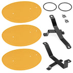 Yellow Number Plate Kit for Honda Z50R (1979–1987) w/Brackets & Clips