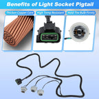 Rear Right Tail Light Socket Wiring Harness for Chevy Silverado Tahoe Suburban (2007–2014)