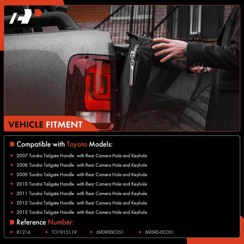 Metal Tailgate Handle with Rear Camera for Toyota Tundra (2007–2013)