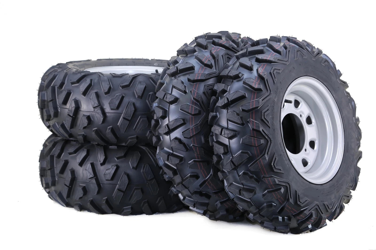 Set of 4 WANDA 27X9-12 & 27X12-12 ATV Tires 6Ply P3501 4-156 PCD