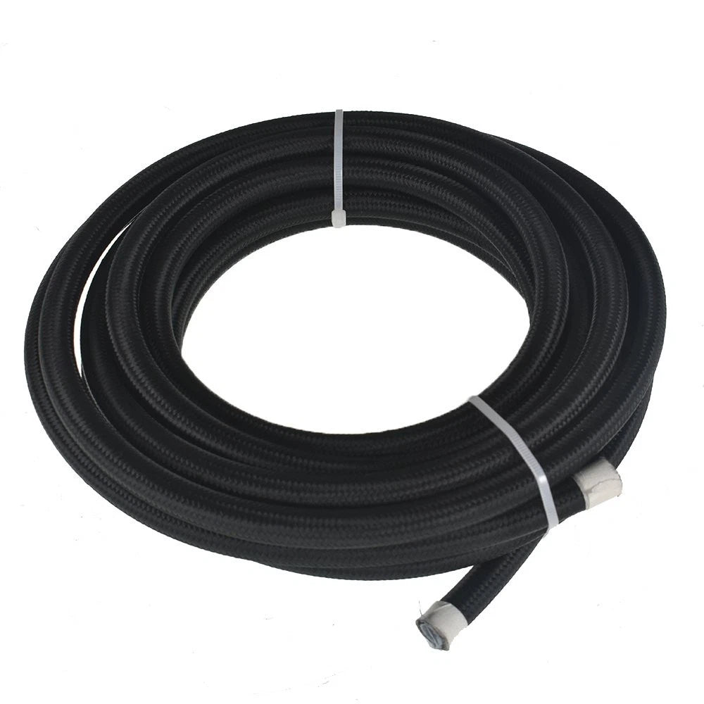 Hose Kit with 10 Fittings for E85 Fuel Line (20FT, 8AN, Nylon, Black)