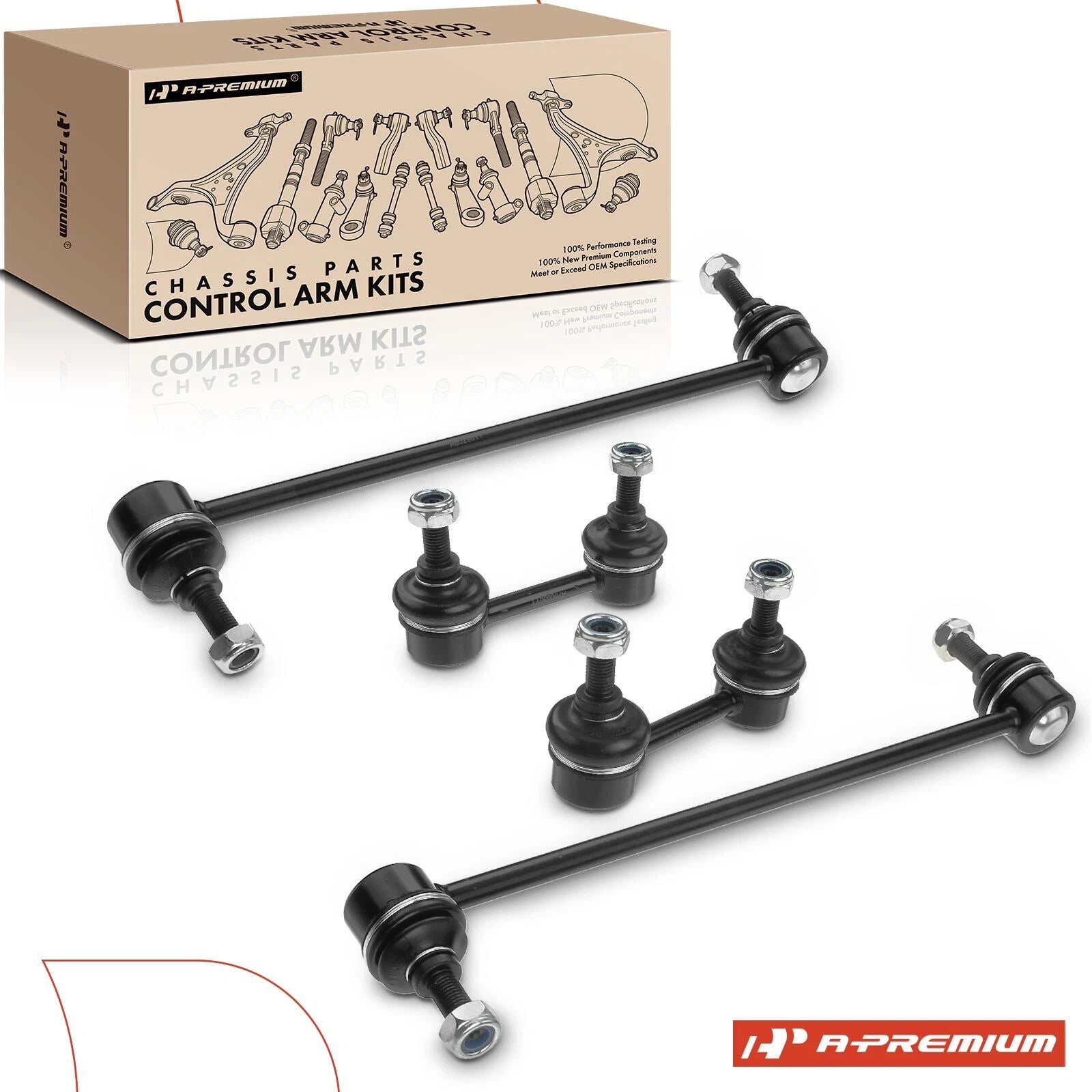 Set of 4 Sway Bars for Mitsubishi Galant, Eclipse, Endeavor (2004–2012)