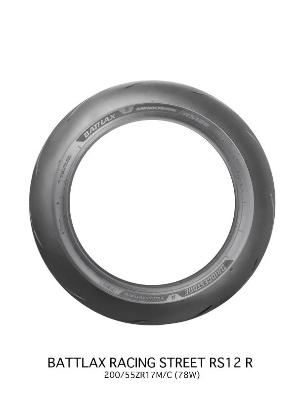 Bridgestone Battlax Racing Street RS12R Tire 180/55ZR17M/C 73W TL for Motorcycle