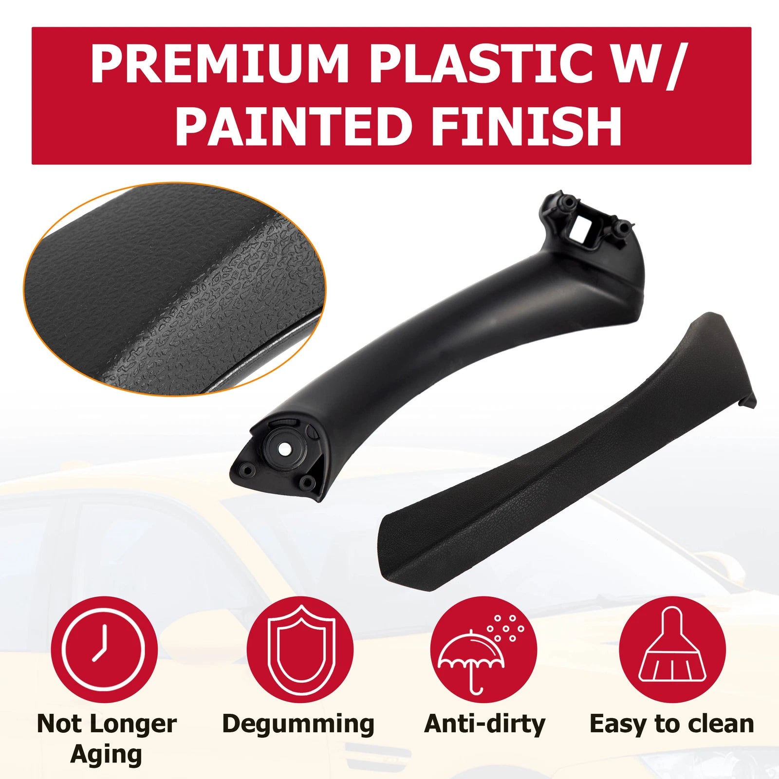 Door Panel Handle Pull Trim Cover for BMW E90 328i (2004–2012)