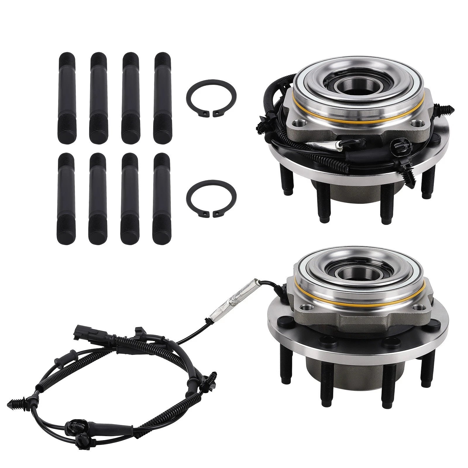 Front Wheel Hub Set of 2 for Ford F-250 F-350 Super Duty 4WD (2017–2022) HB615185PR