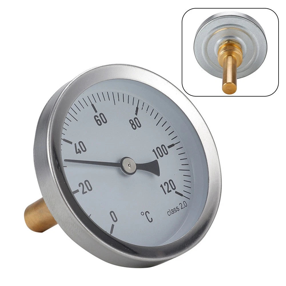 Metal Thermometer Test Meter for Boiler (6.3cm x 6.3cm x 6.7cm)