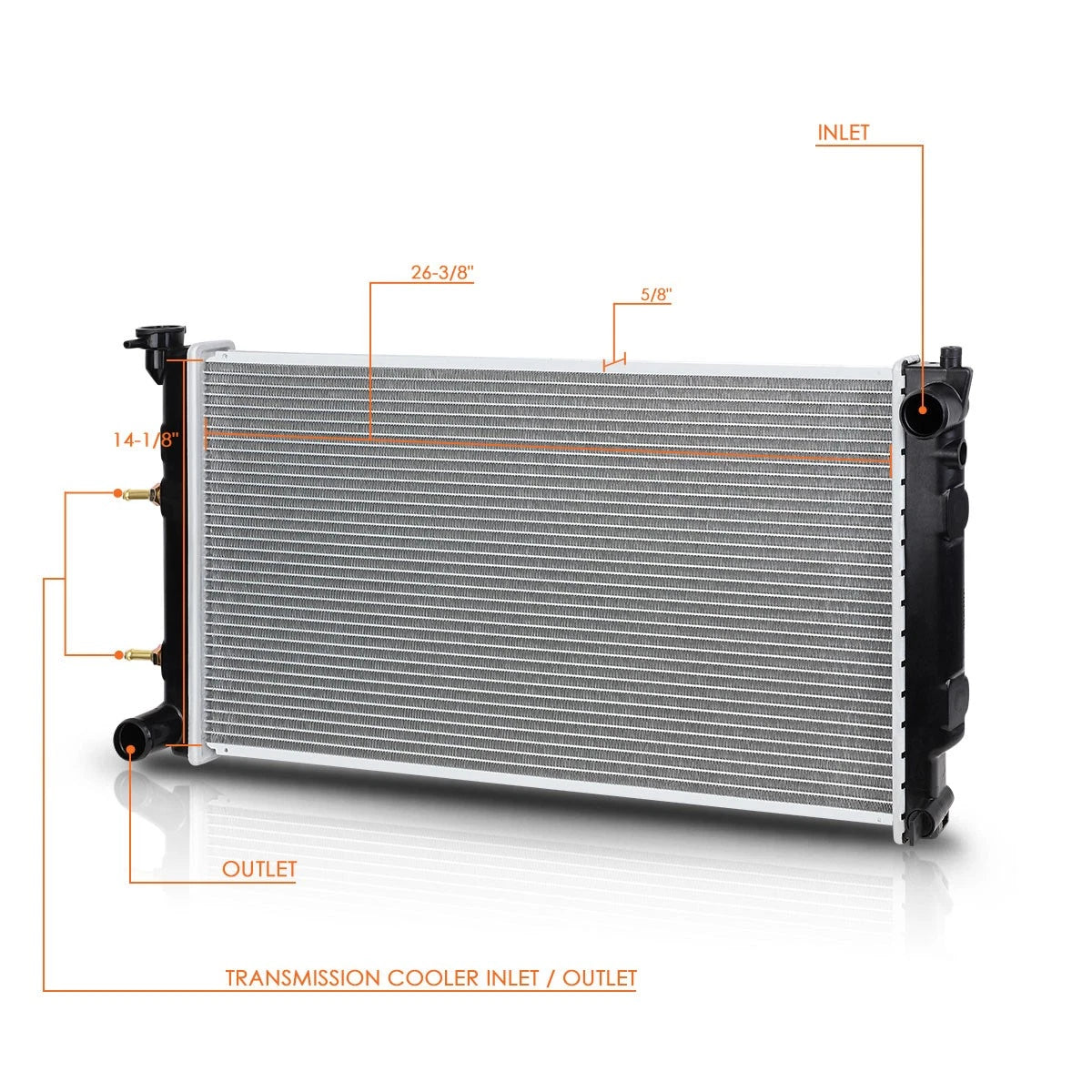 OE Replacement Aluminum Radiator for Subaru Legacy (1990–1994) DPI-1183