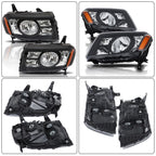 Headlight Assembly for Honda Pilot (2009–2011) Left + Right Halogen