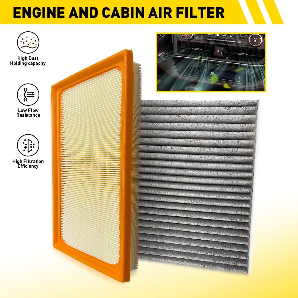 Set of 2 Cabin & Engine Air Filters for Toyota Avalon Camry (2018–2022)