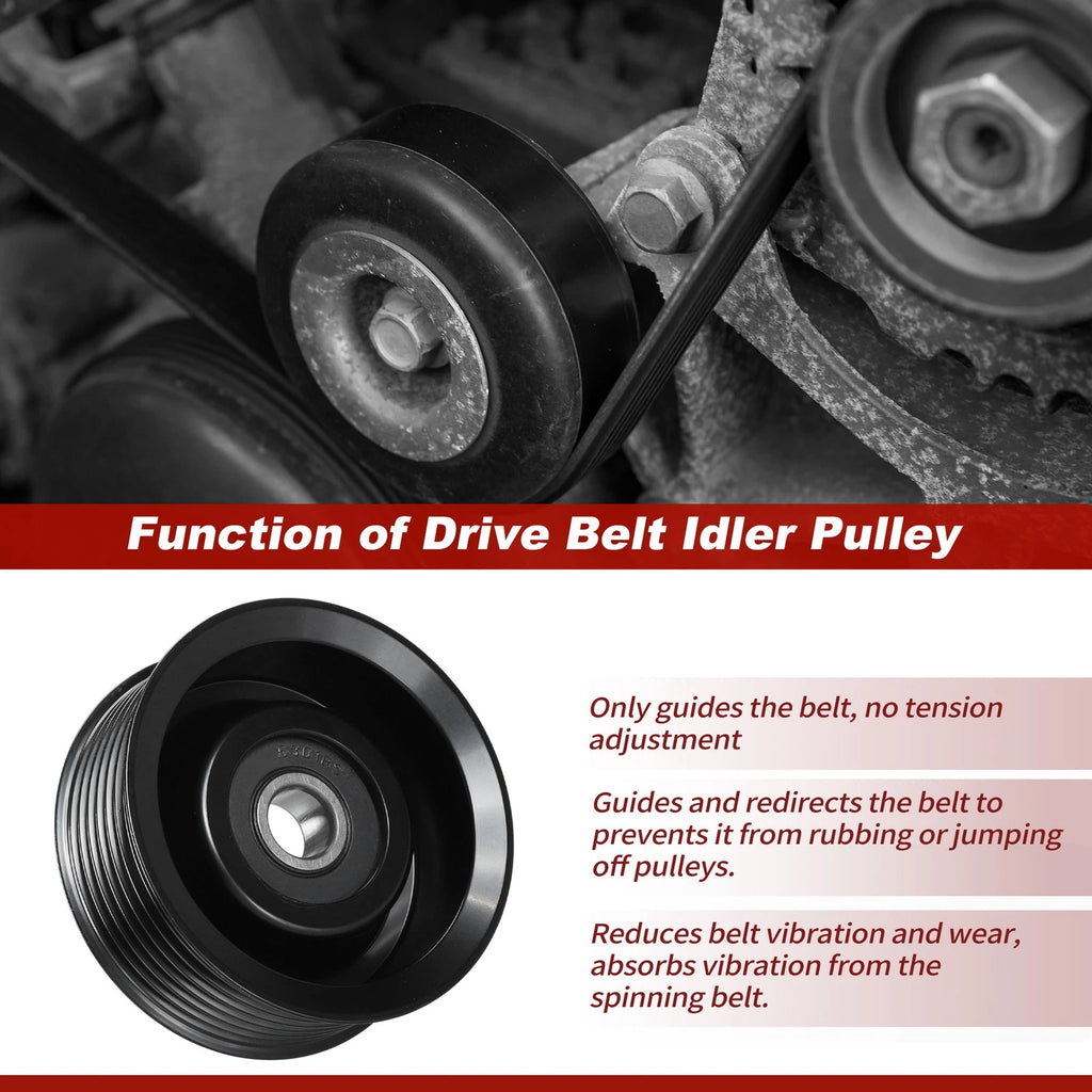 Accessory Drive Belt Idler Pulley for Infiniti Nissan Frontier Pathfinder (–)