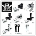 Set of 2 Black Chrome 1" Handlebar Risers for