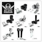 Set of 2 Black Chrome 1" Handlebar Risers for