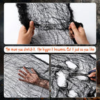 6pcs Halloween Creepy Gauze Cloth for Outdoor Yard Decoration