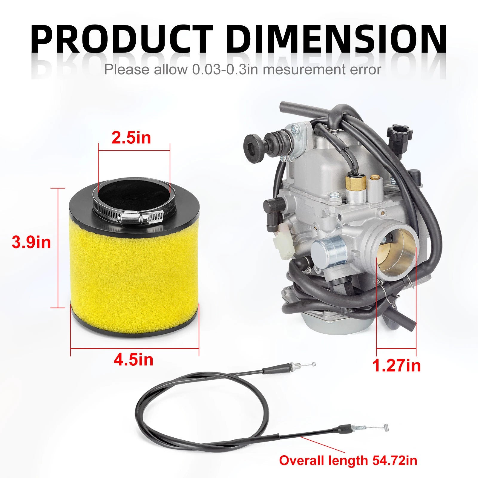 Carburetor Filter Intake Manifold for Honda Rancher 350 TRX350 (2000-2006)