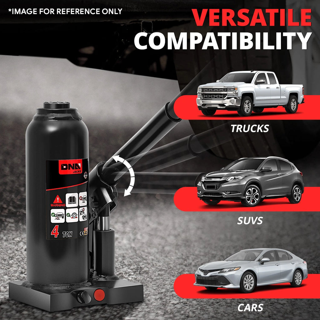 15" Hydraulic Bottle Jack for Automotive Repair (4 Tons)
