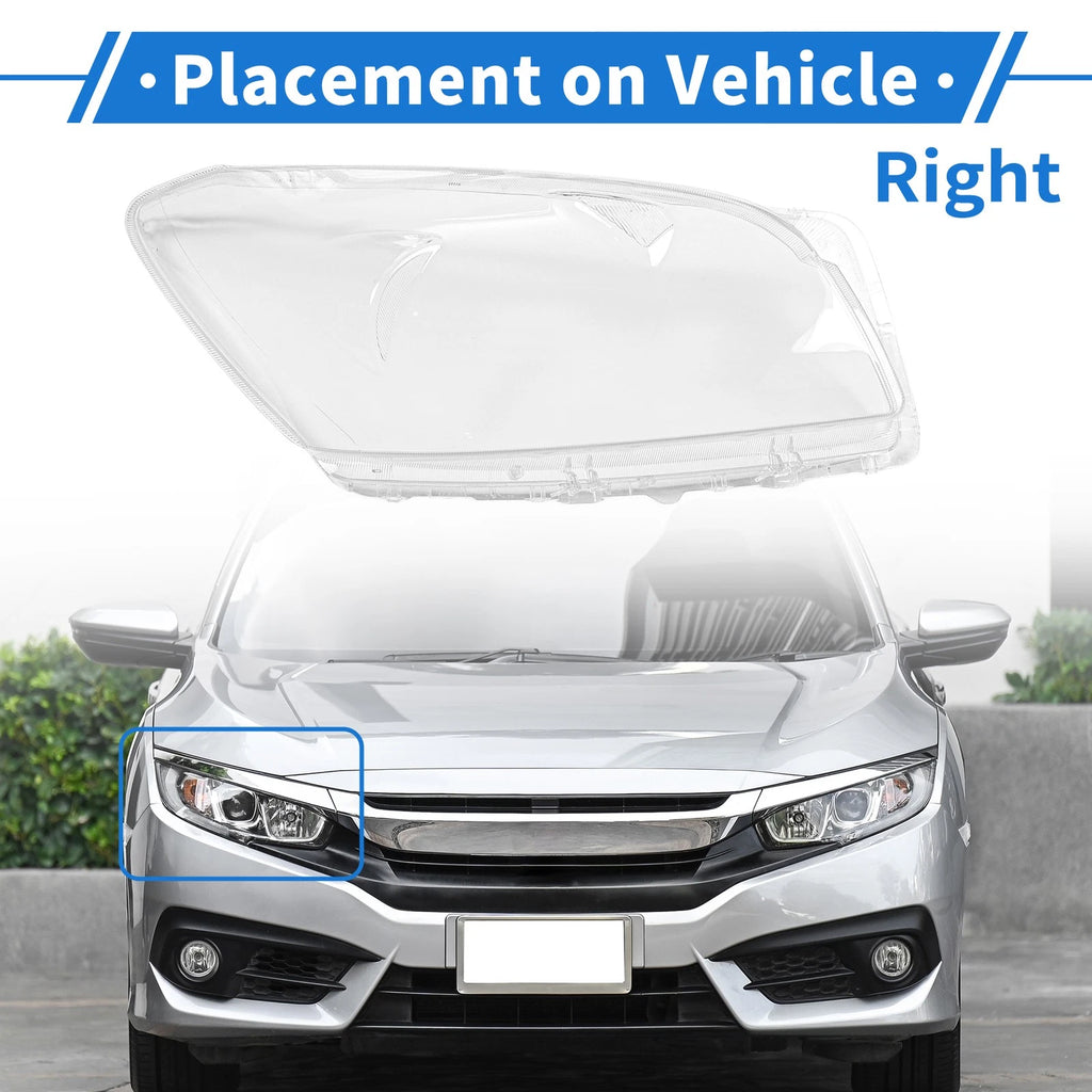 Headlight Lens Cover for Toyota RAV4 (2009–2012) PC Clear
