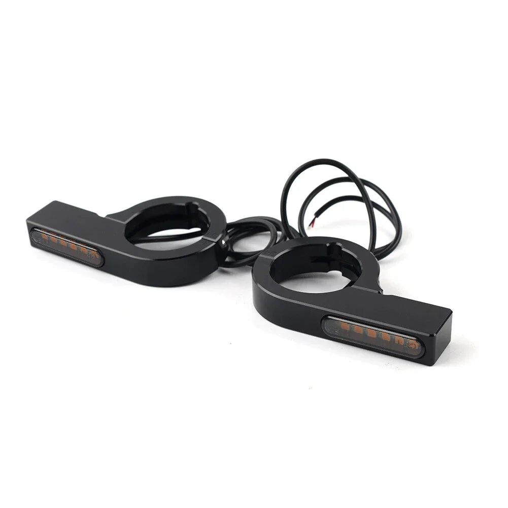 LED Fork Turn Signal Indicators  Amber for Harley Touring Dyna