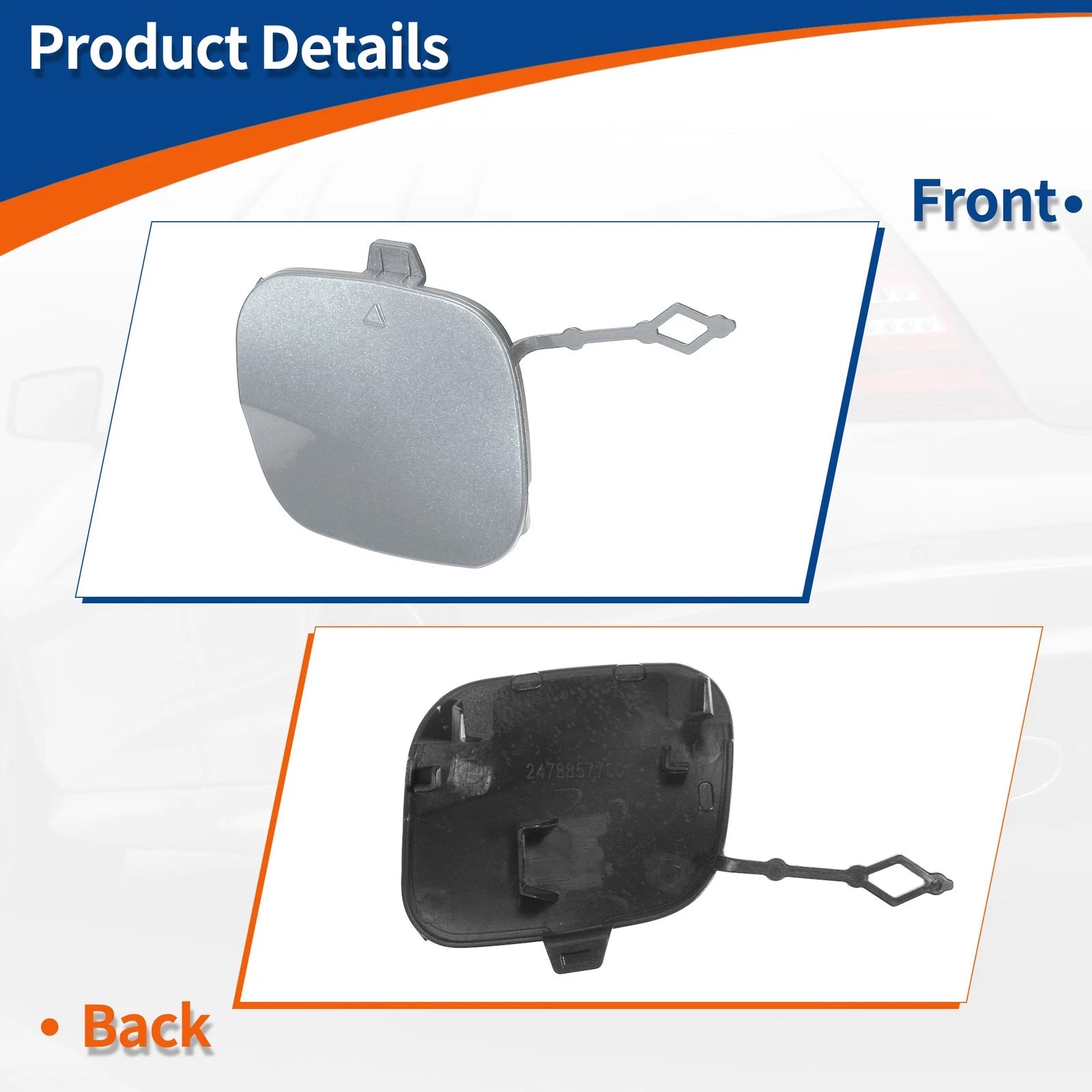 Tow Hook Cover for Mercedes GLB X247 (2019–Present) No.A2478857700 Silver