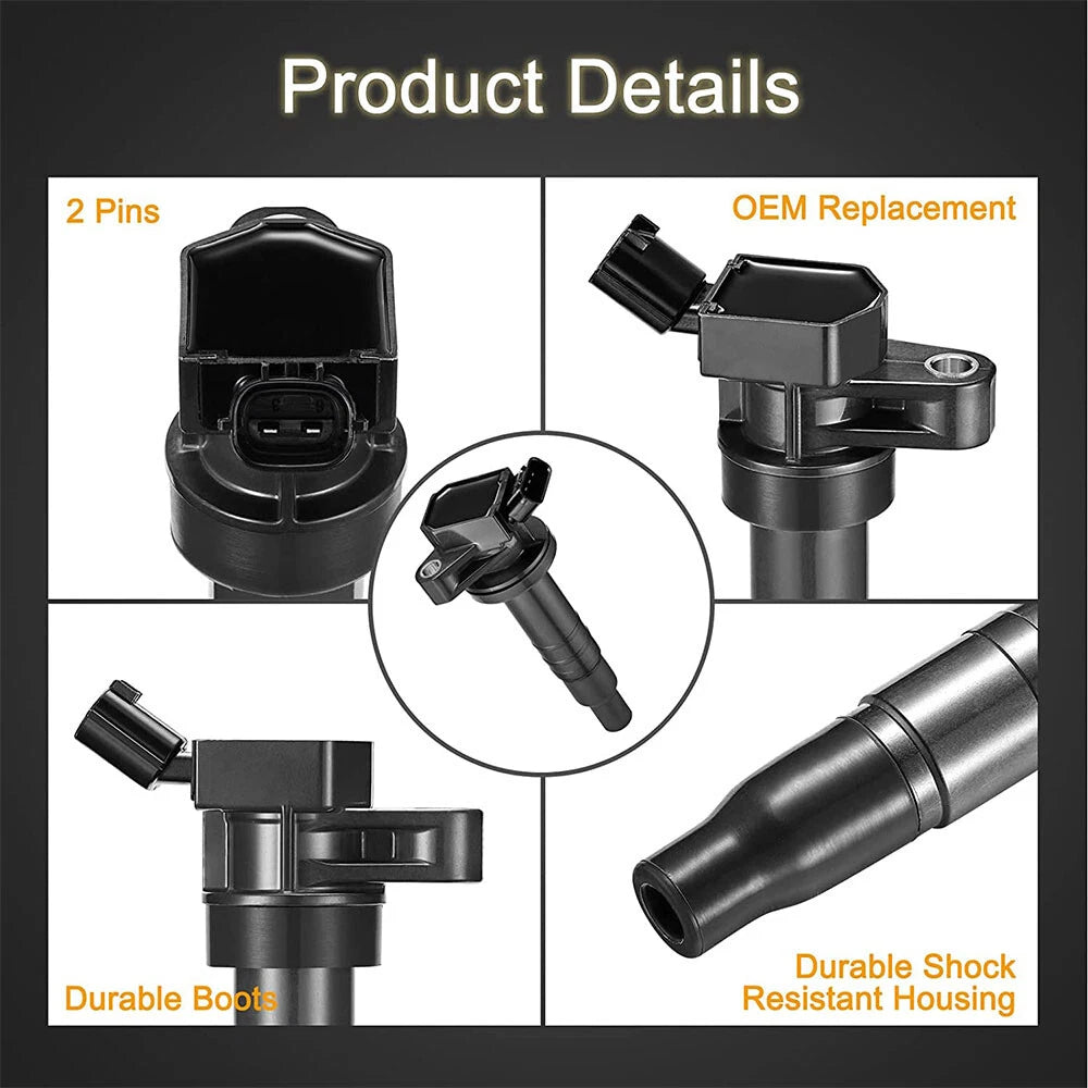 Ignition Coil and Spark Plug for Hyundai Genesis Sonata Kia Optima (2011–2021)