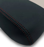 Center Console Armrest for Subaru Forester (2009–2018) PVC Leather Black Red Stitch