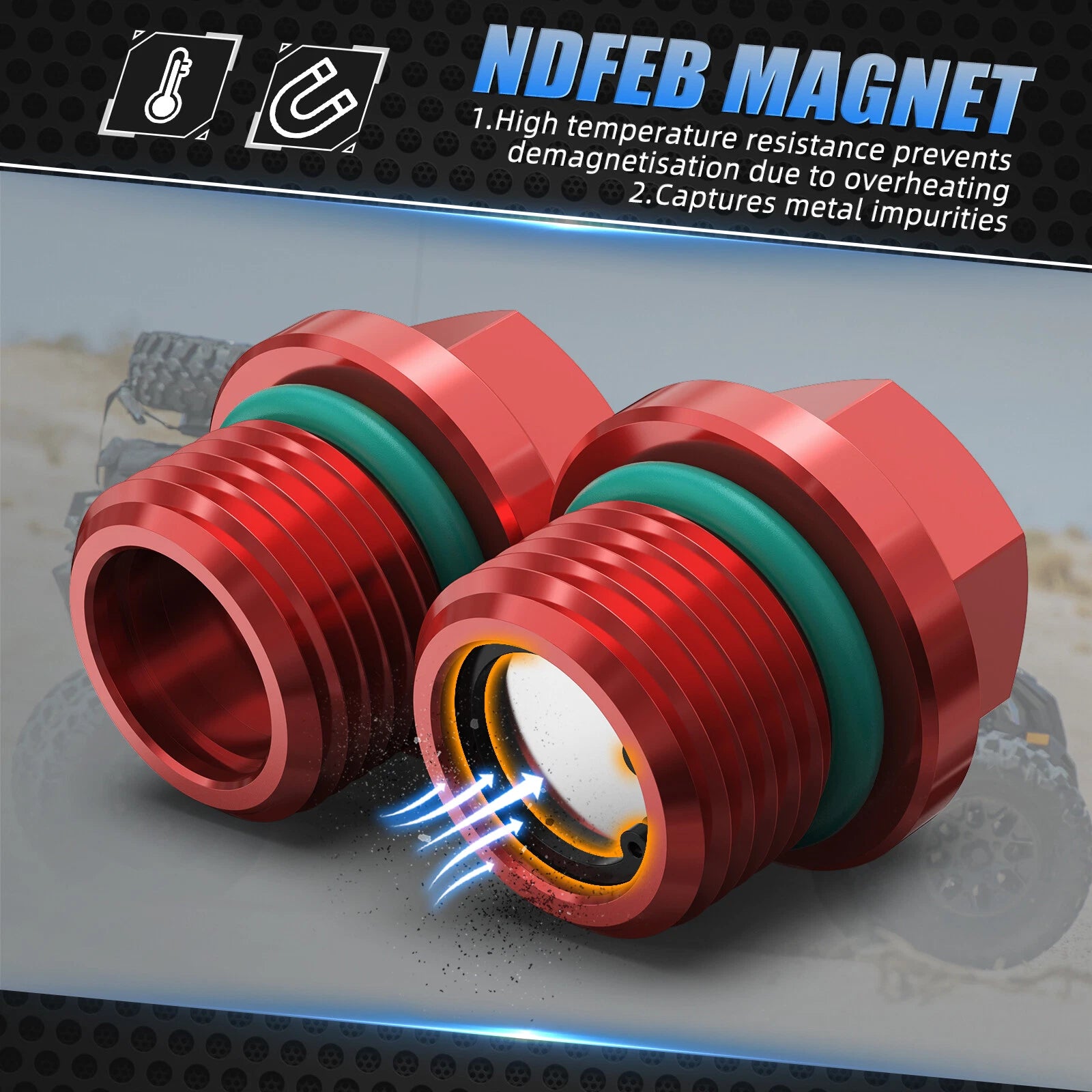 Magnetic Transmission Fill Drain Plug for Polaris Ranger RZR XP 900, General 1000