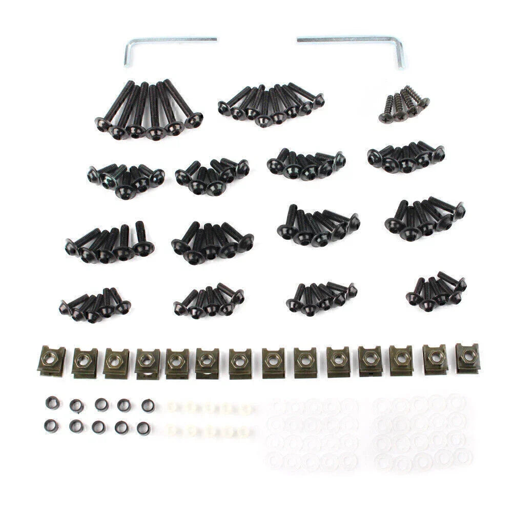 CNC Alloy Black Fairing Bolt Bodywork Screws Nuts for Kawasaki