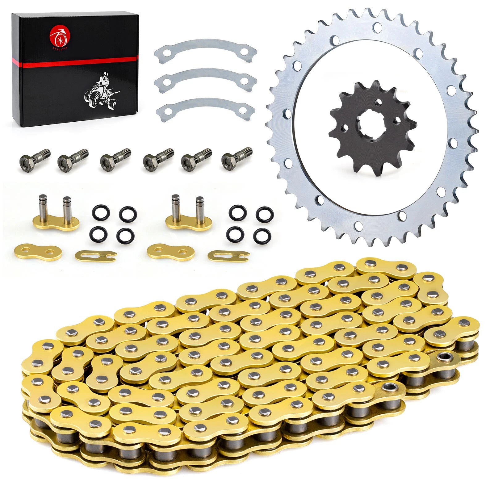 Gold 520 O-Ring Chain & Drive Sprocket Kit for Yamaha Warrior 350 (1989–2004)