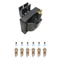 Set of 6 Hitachi Ignition Coils & Bosch Double Platinum Spark Plugs for Thunderbird V6