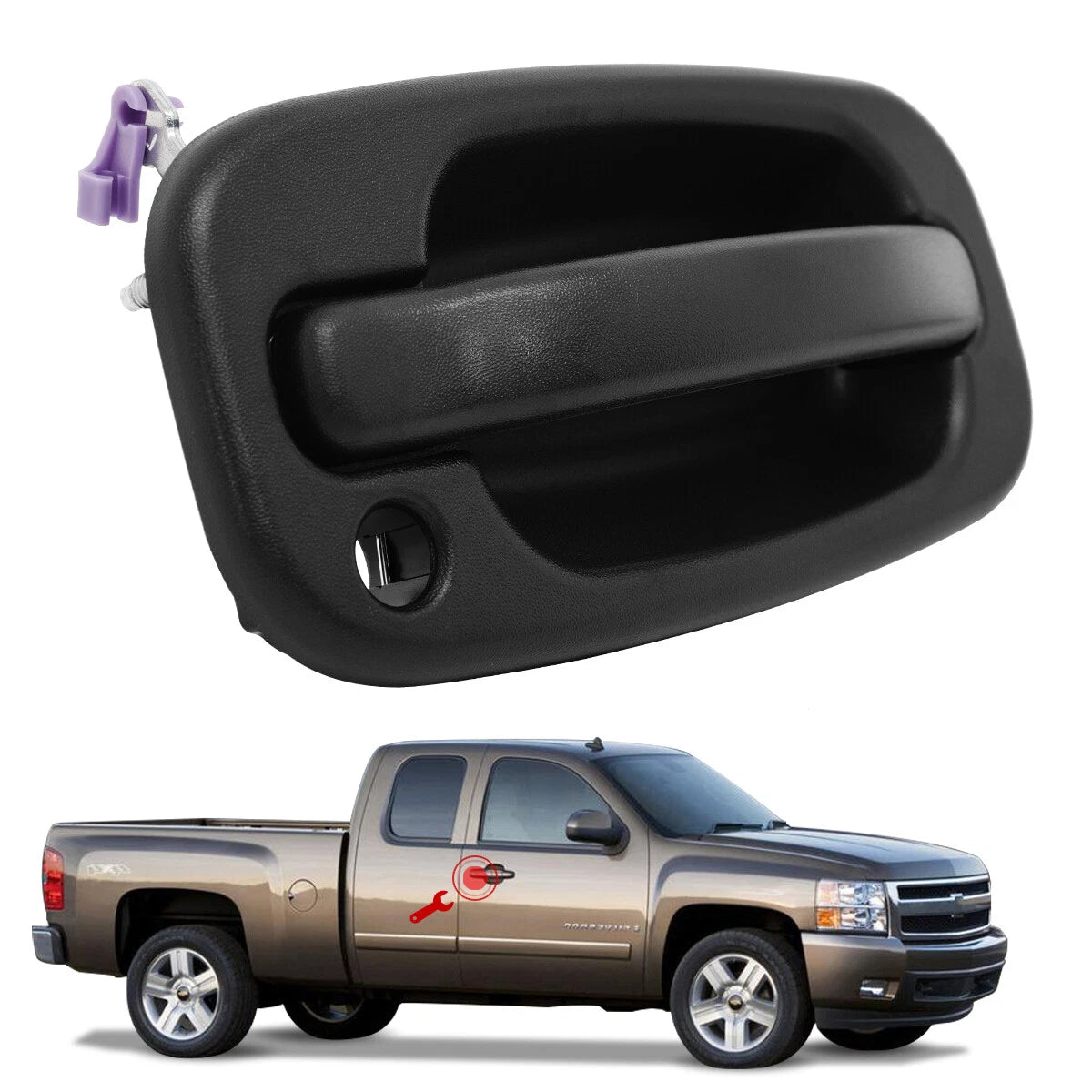 Front Passenger Side Outer Door Handle for Silverado Sierra (1999–2007) GM1311129