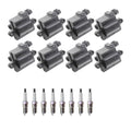 Set of 8 Ignition Coils & NGK Platinum Spark Plugs for Silverado 3500 (2007–2014)