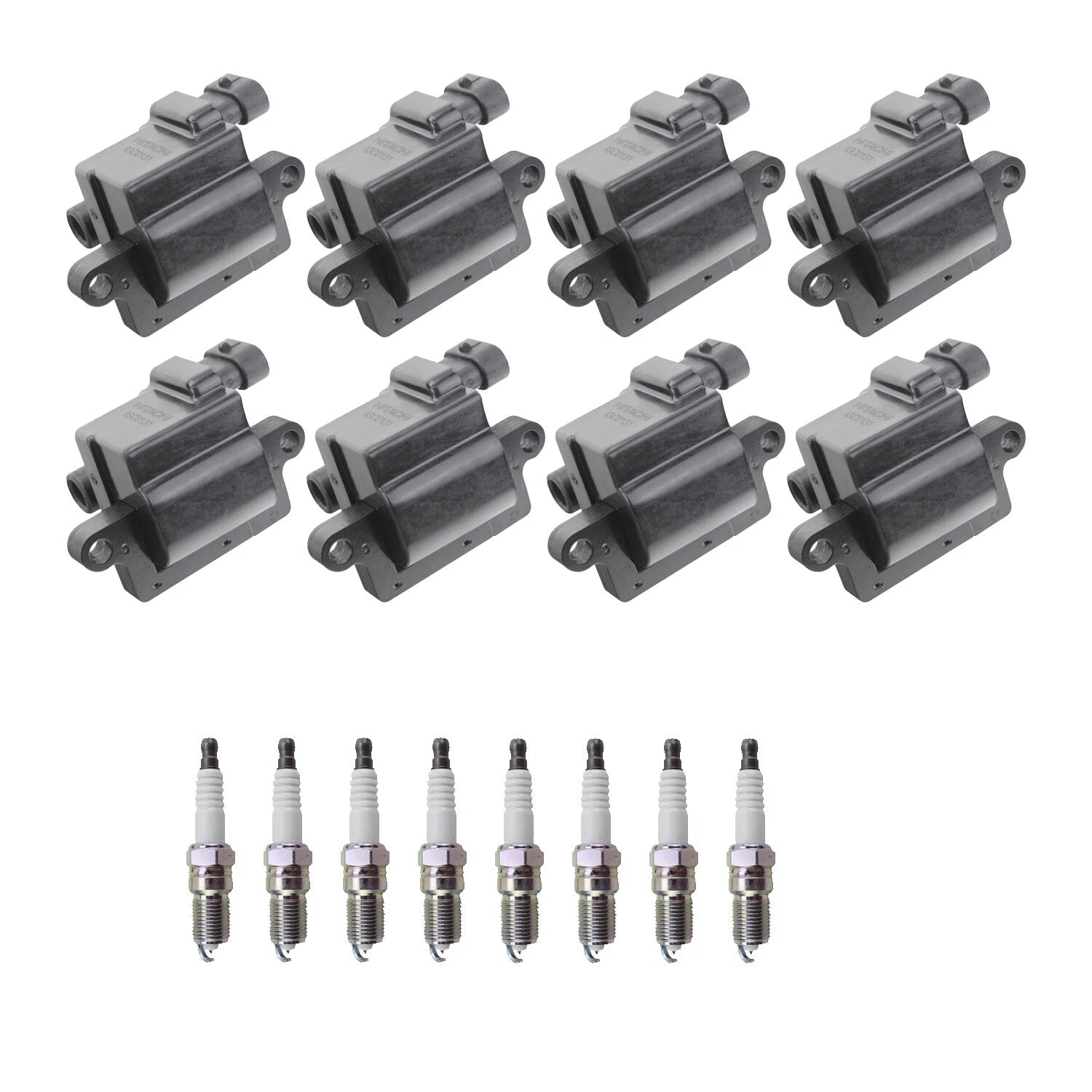 Set of 8 Ignition Coils & NGK Platinum Spark Plugs for Silverado 3500 (2007–2014)