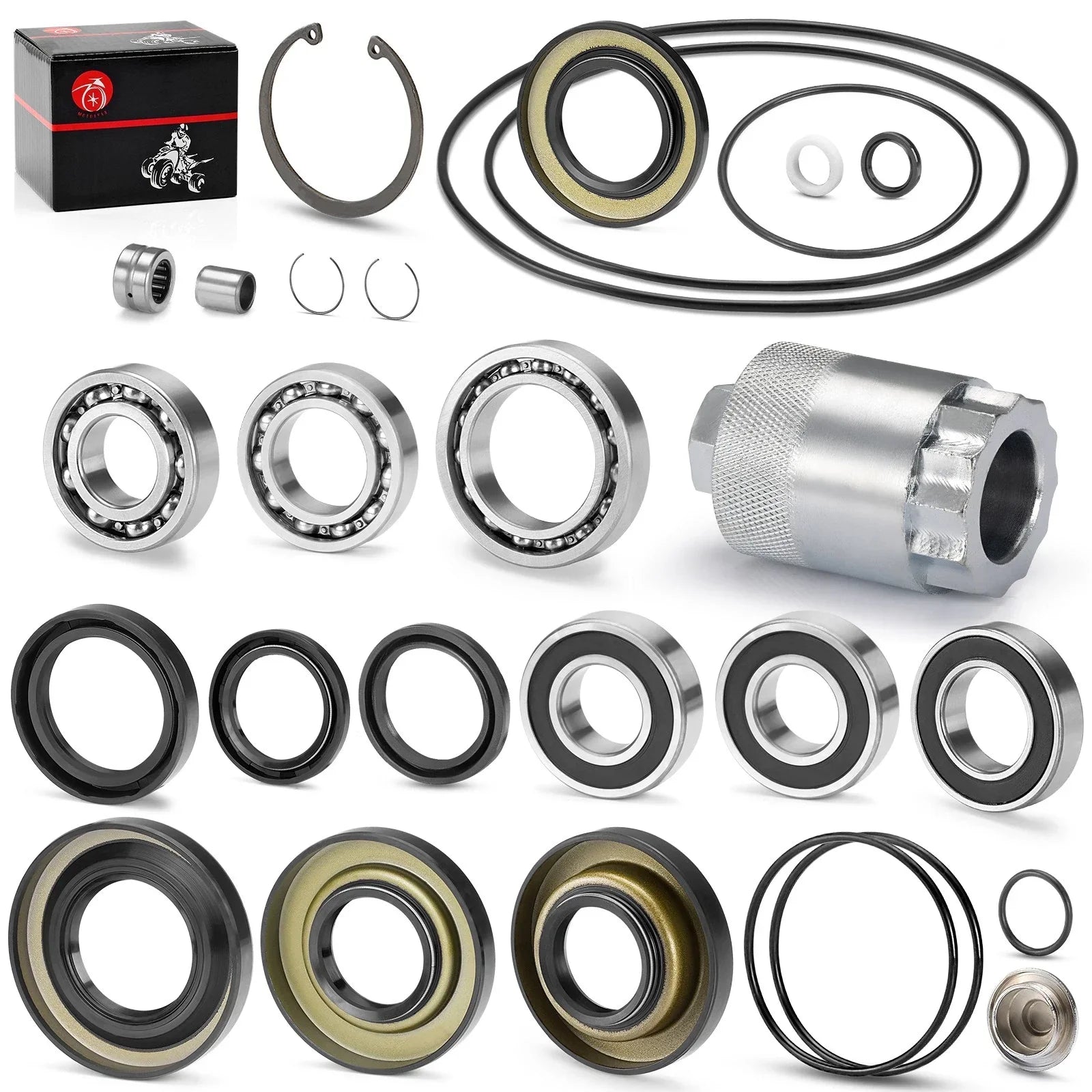 Rear Differential & Axle Seal Kit & Nut Tool for Honda Rancher 400 (2004–2007)