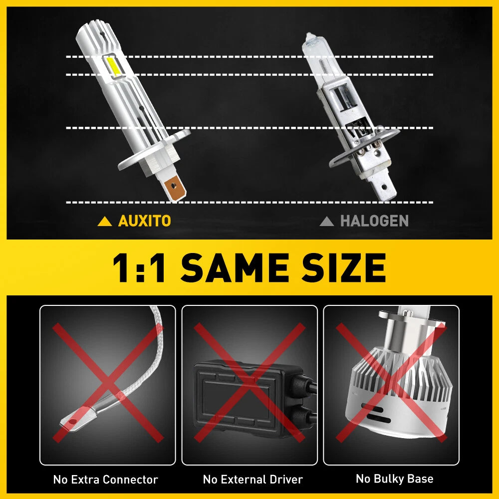 Set of 4 H1 LED Headlight Bulbs for