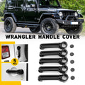 Set of 4 Black Door Handle Grab Trim Covers for Jeep Wrangler JK (2007–2017)