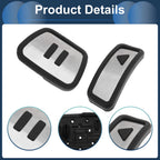 Set of 2 Automatic Footrest Pedals Cover for Volkswagen ID.4 (2020–2024) Silver Tone