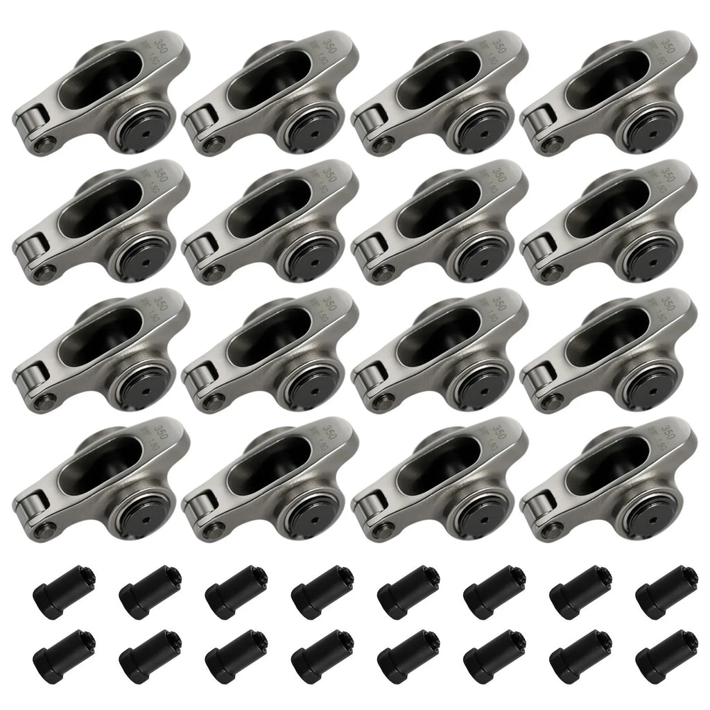 Set of 1.50 Ratio 3/8" Stainless Steel Roller Rocker Arms for SBC 350 (1969–1995)
