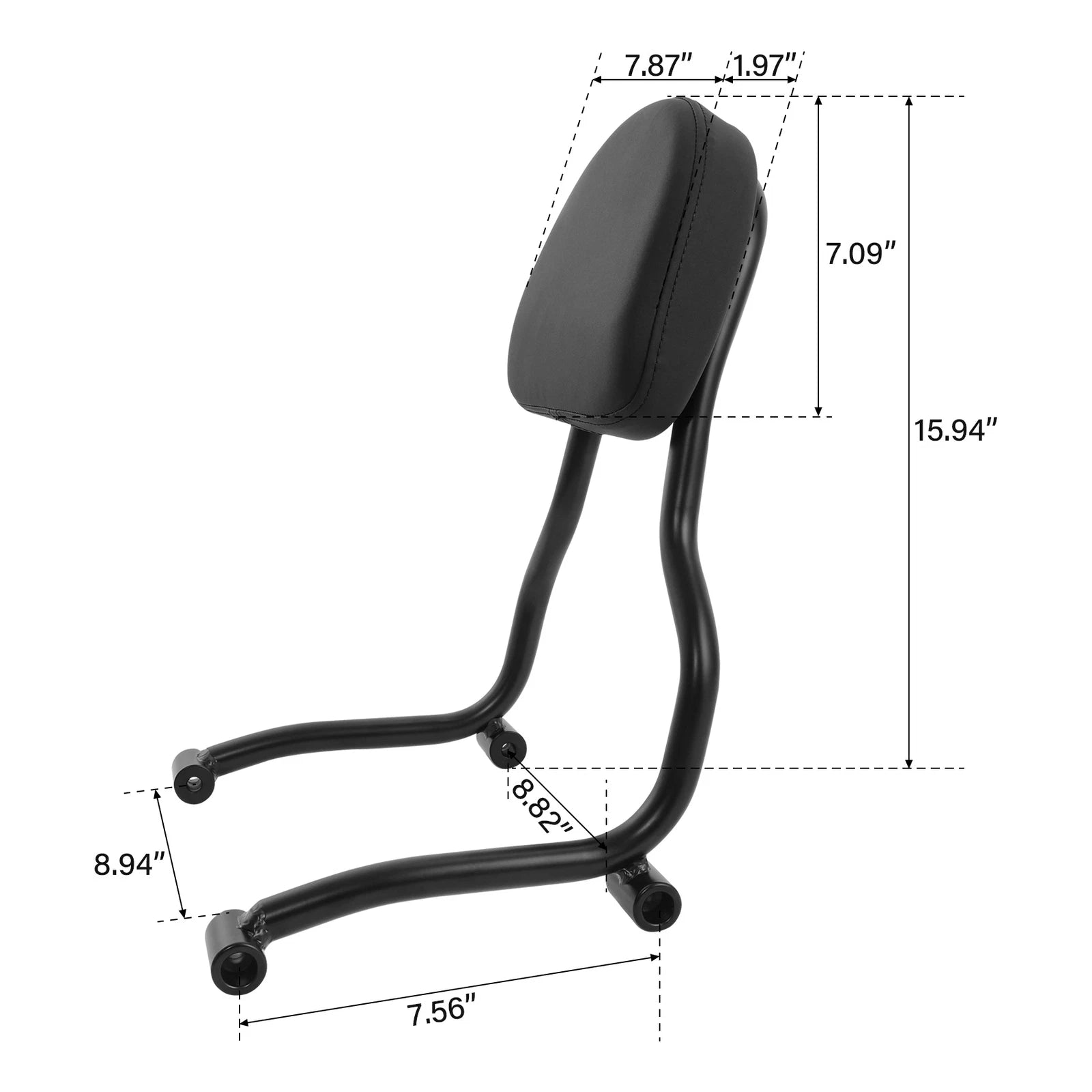 Sissy Bar Backrest Pad for Honda Rebel CMX250 CMX300 CMX500 (2017–2023)